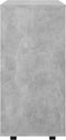 vidaXL - Kast - verrijdbaar - 60x35x75 - cm - spaanplaat - betongrijs