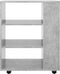 vidaXL - Kast - verrijdbaar - 60x35x75 - cm - spaanplaat - betongrijs