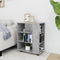 vidaXL - Kast - verrijdbaar - 60x35x75 - cm - spaanplaat - betongrijs