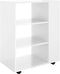 vidaXL - Kast - verrijdbaar - 60x35x75 - cm - spaanplaat - hoogglans - wit