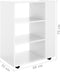 vidaXL - Kast - verrijdbaar - 60x35x75 - cm - spaanplaat - hoogglans - wit