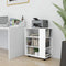 vidaXL - Kast - verrijdbaar - 60x35x75 - cm - spaanplaat - hoogglans - wit