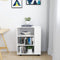 vidaXL - Kast - verrijdbaar - 60x35x75 - cm - spaanplaat - hoogglans - wit