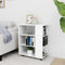 vidaXL - Kast - verrijdbaar - 60x35x75 - cm - spaanplaat - hoogglans - wit