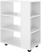 vidaXL - Kast - verrijdbaar - 60x35x75 - cm - spaanplaat - hoogglans - wit