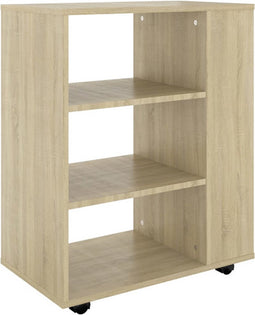 vidaXL - Kast - verrijdbaar - 60x35x75 - cm - spaanplaat - sonoma - eikenkleurig