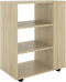 vidaXL - Kast - verrijdbaar - 60x35x75 - cm - spaanplaat - sonoma - eikenkleurig