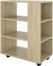 vidaXL - Kast - verrijdbaar - 60x35x75 - cm - spaanplaat - sonoma - eikenkleurig