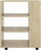 vidaXL - Kast - verrijdbaar - 60x35x75 - cm - spaanplaat - sonoma - eikenkleurig