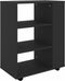 vidaXL - Kast - verrijdbaar - 60x35x75 - cm - spaanplaat - zwart