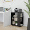 vidaXL - Kast - verrijdbaar - 60x35x75 - cm - spaanplaat - zwart