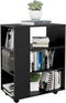 vidaXL - Kast - verrijdbaar - 60x35x75 - cm - spaanplaat - zwart