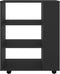 vidaXL - Kast - verrijdbaar - 60x35x75 - cm - spaanplaat - zwart