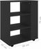vidaXL - Kast - verrijdbaar - 60x35x75 - cm - spaanplaat - zwart