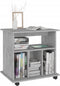 vidaXL - Kast - verrijdbaar - 60x45x60 - cm - spaanplaat - betongrijs