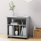 vidaXL - Kast - verrijdbaar - 60x45x60 - cm - spaanplaat - betongrijs