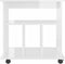 vidaXL - Kast - verrijdbaar - 60x45x60 - cm - spaanplaat - hoogglans - wit
