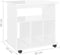 vidaXL - Kast - verrijdbaar - 60x45x60 - cm - spaanplaat - hoogglans - wit