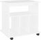 vidaXL - Kast - verrijdbaar - 60x45x60 - cm - spaanplaat - wit