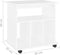 vidaXL - Kast - verrijdbaar - 60x45x60 - cm - spaanplaat - wit
