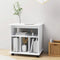 vidaXL - Kast - verrijdbaar - 60x45x60 - cm - spaanplaat - wit