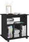 vidaXL - Kast - verrijdbaar - 60x45x60 - cm - spaanplaat - zwart