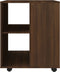 vidaXL - Kast - verrijdbaar - 60x53x72 - cm - bewerkt - hout - bruineikenkleurig