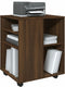 vidaXL - Kast - verrijdbaar - 60x53x72 - cm - bewerkt - hout - bruineikenkleurig