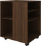 vidaXL - Kast - verrijdbaar - 60x53x72 - cm - bewerkt - hout - bruineikenkleurig