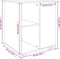 vidaXL - Kast - verrijdbaar - 60x53x72 - cm - bewerkt - hout - bruineikenkleurig