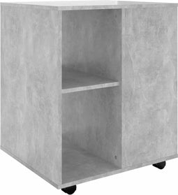 vidaXL - Kast - verrijdbaar - 60x53x72 - cm - spaanplaat - betongrijs