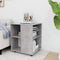 vidaXL - Kast - verrijdbaar - 60x53x72 - cm - spaanplaat - betongrijs