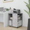 vidaXL - Kast - verrijdbaar - 60x53x72 - cm - spaanplaat - betongrijs
