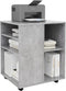vidaXL - Kast - verrijdbaar - 60x53x72 - cm - spaanplaat - betongrijs