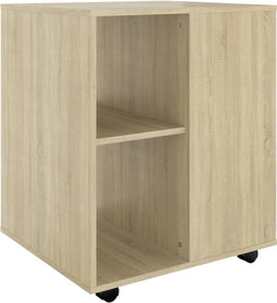 vidaXL - Kast - verrijdbaar - 60x53x72 - cm - spaanplaat - sonoma - eikenkleurig