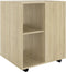 vidaXL - Kast - verrijdbaar - 60x53x72 - cm - spaanplaat - sonoma - eikenkleurig