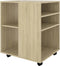 vidaXL - Kast - verrijdbaar - 60x53x72 - cm - spaanplaat - sonoma - eikenkleurig
