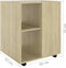 vidaXL - Kast - verrijdbaar - 60x53x72 - cm - spaanplaat - sonoma - eikenkleurig