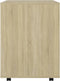 vidaXL - Kast - verrijdbaar - 60x53x72 - cm - spaanplaat - sonoma - eikenkleurig