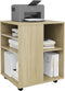 vidaXL - Kast - verrijdbaar - 60x53x72 - cm - spaanplaat - sonoma - eikenkleurig