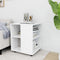 vidaXL - Kast - verrijdbaar - 60x53x72 - cm - spaanplaat - wit