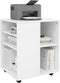 vidaXL - Kast - verrijdbaar - 60x53x72 - cm - spaanplaat - wit