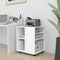 vidaXL - Kast - verrijdbaar - 60x53x72 - cm - spaanplaat - wit