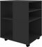 vidaXL - Kast - verrijdbaar - 60x53x72 - cm - spaanplaat - zwart