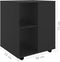 vidaXL - Kast - verrijdbaar - 60x53x72 - cm - spaanplaat - zwart