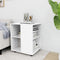 vidaXL - Kast - verrijdbaar - 60x53x75 - cm - spaanplaat - hoogglans - wit