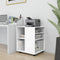vidaXL - Kast - verrijdbaar - 60x53x75 - cm - spaanplaat - hoogglans - wit