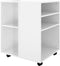 vidaXL - Kast - verrijdbaar - 60x53x75 - cm - spaanplaat - hoogglans - wit