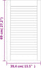 vidaXL - Kastdeur - met - lamellen - 69x39,4 - cm - massief - grenenhout - wit