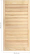 vidaXL - Kastdeur - met - lamellen - 99,3x39,4 - cm - massief - grenenhout